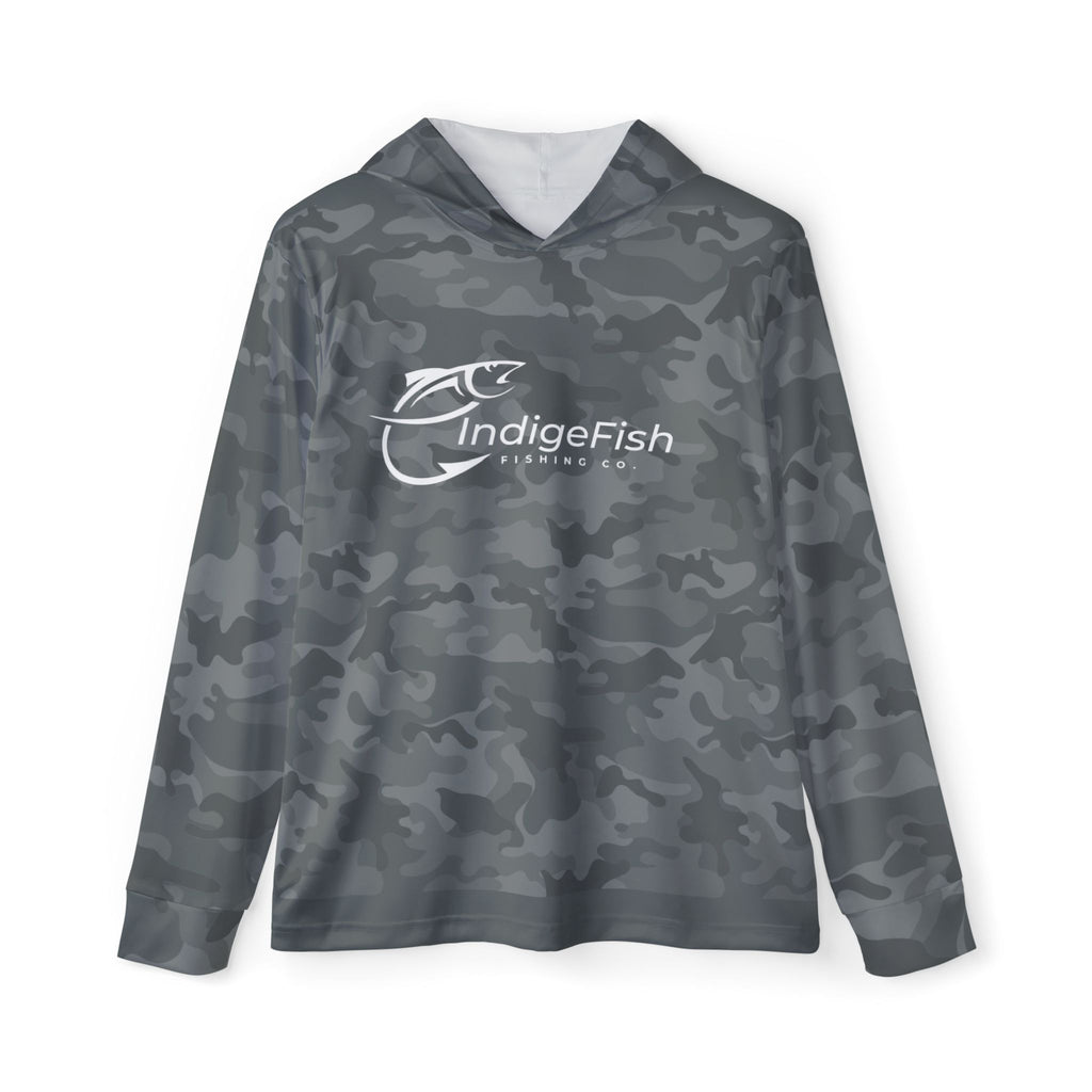 IndigeFish “Respect | Water | Culture” Stealth Grey Camo Performance Hoodie