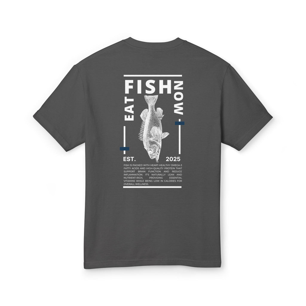 IndigeFish “Eat Fish” Striped Bass Tee – Signature Bass Edition