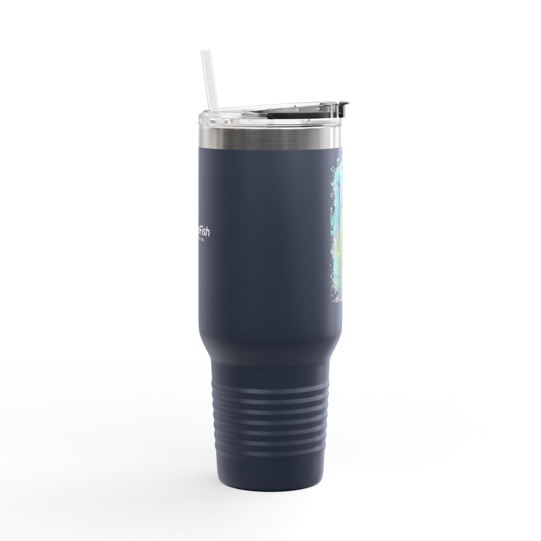 Guatemala Marlin Edition - IndigeFish Big Fish Signature Series 40oz Insulated Travel Mug – (Navy, Teal, White)