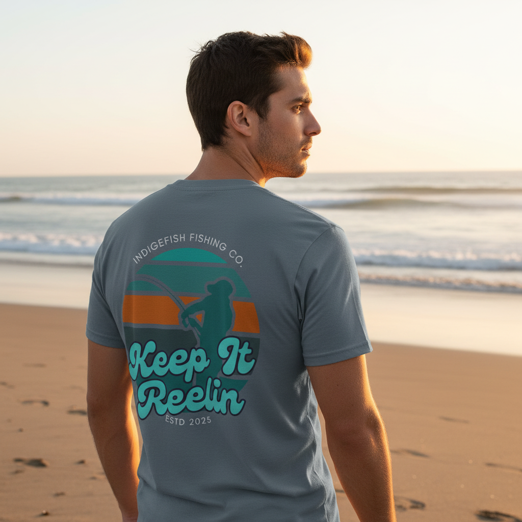 Keep It Reelin™ Heritage Angler Tee by IndigeFish