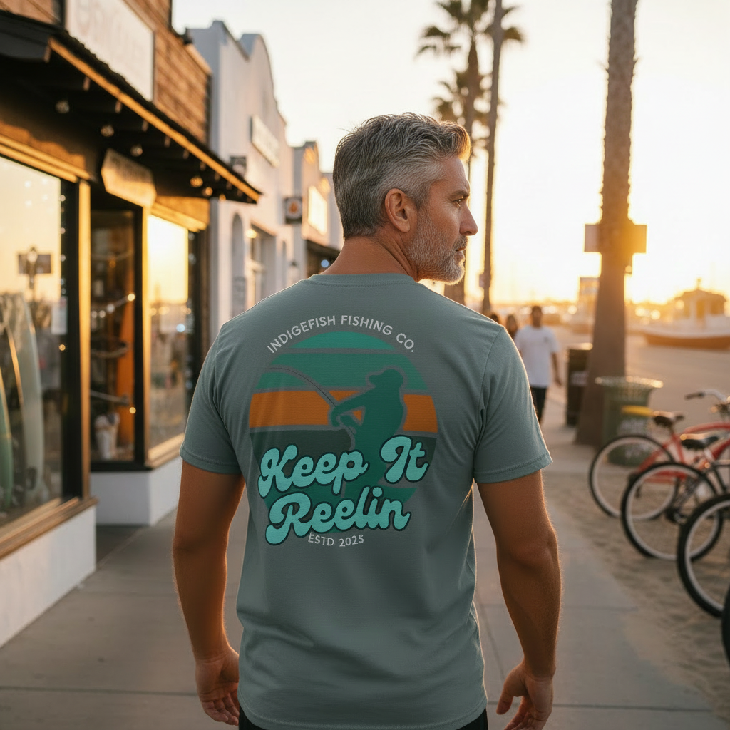 Keep It Reelin™ Heritage Angler Tee by IndigeFish