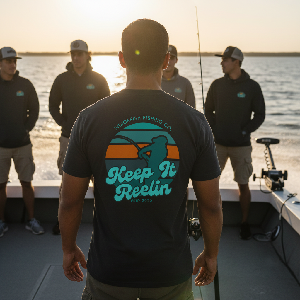 Keep It Reelin™ Heritage Angler Tee by IndigeFish