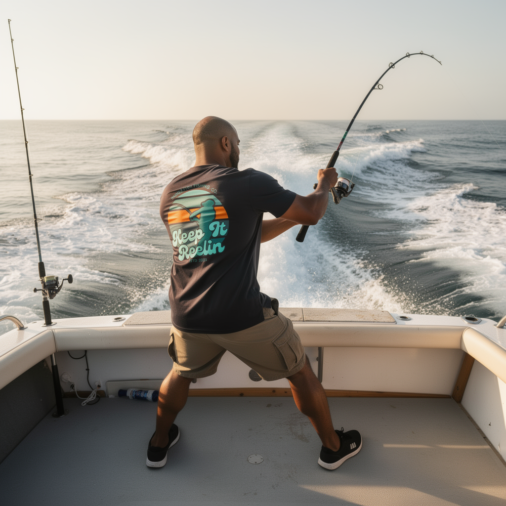 Keep It Reelin™ Heritage Angler Tee by IndigeFish
