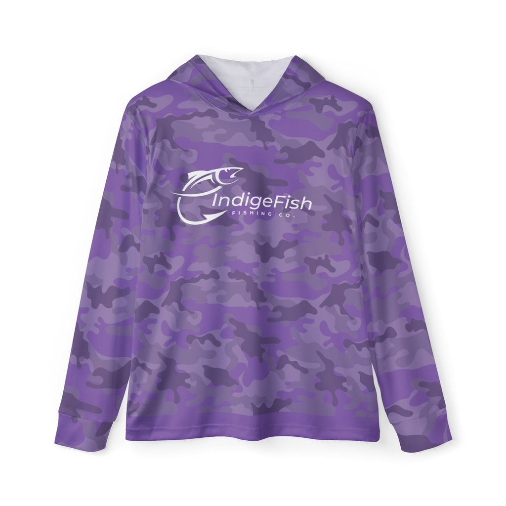 IndigeFish “Respect | Water | Culture” Purple Camo Performance Hoodie