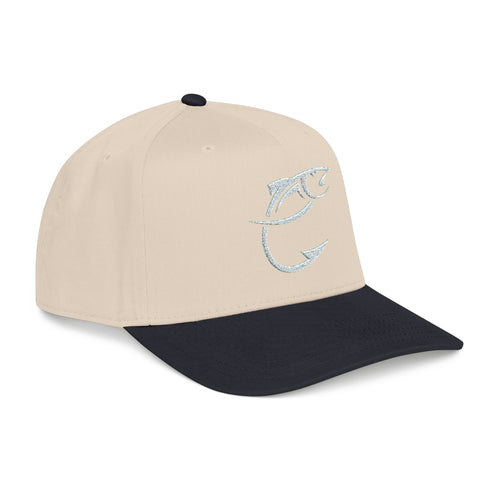 Fishing Hook Cap — Sparkle Fish Hook Embroidered Baseball Hat