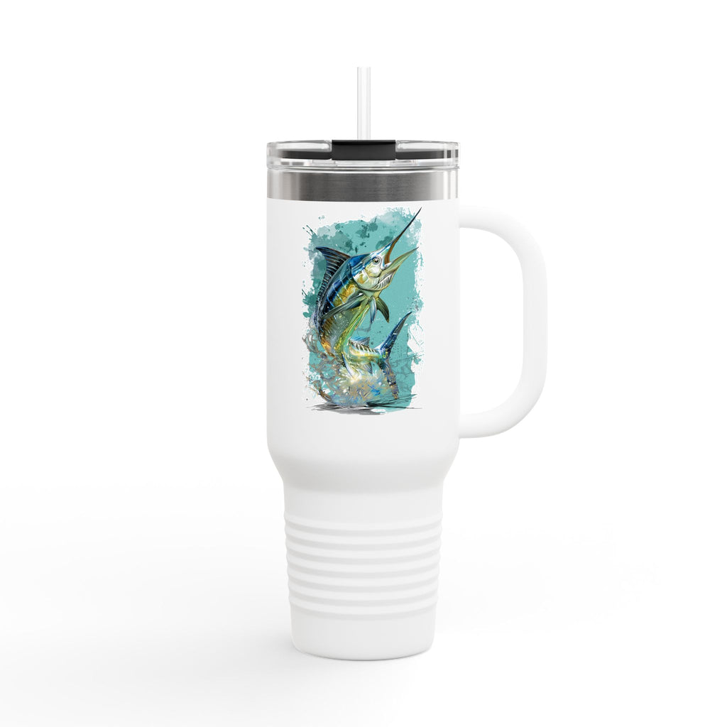 Guatemala Marlin Edition - IndigeFish Big Fish Signature Series 40oz Insulated Travel Mug – (Navy, Teal, White)