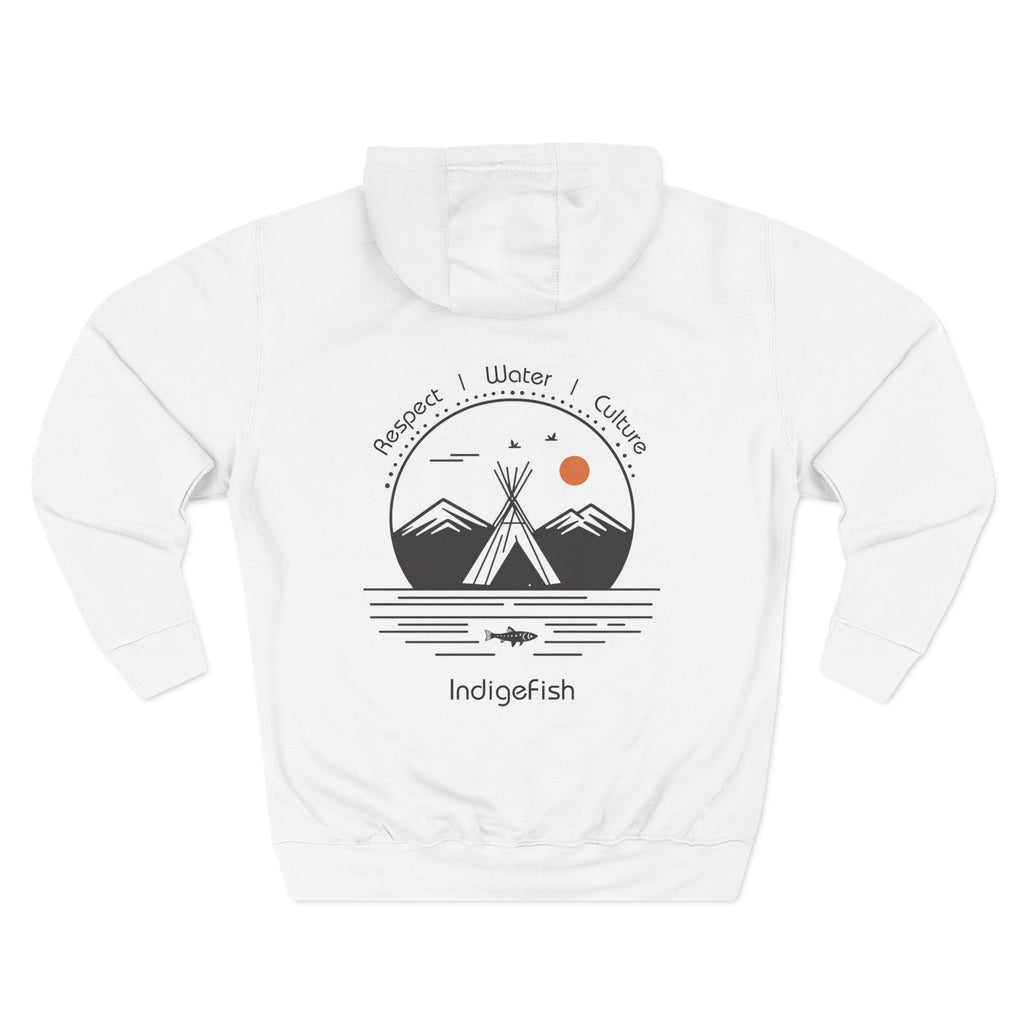 Three-Panel Fleece Hoodie with Nature-Inspired Design, Cozy Outdoor Hoodie, Fishing Gift, Casual Wear, Sustainable Fashion, [...]