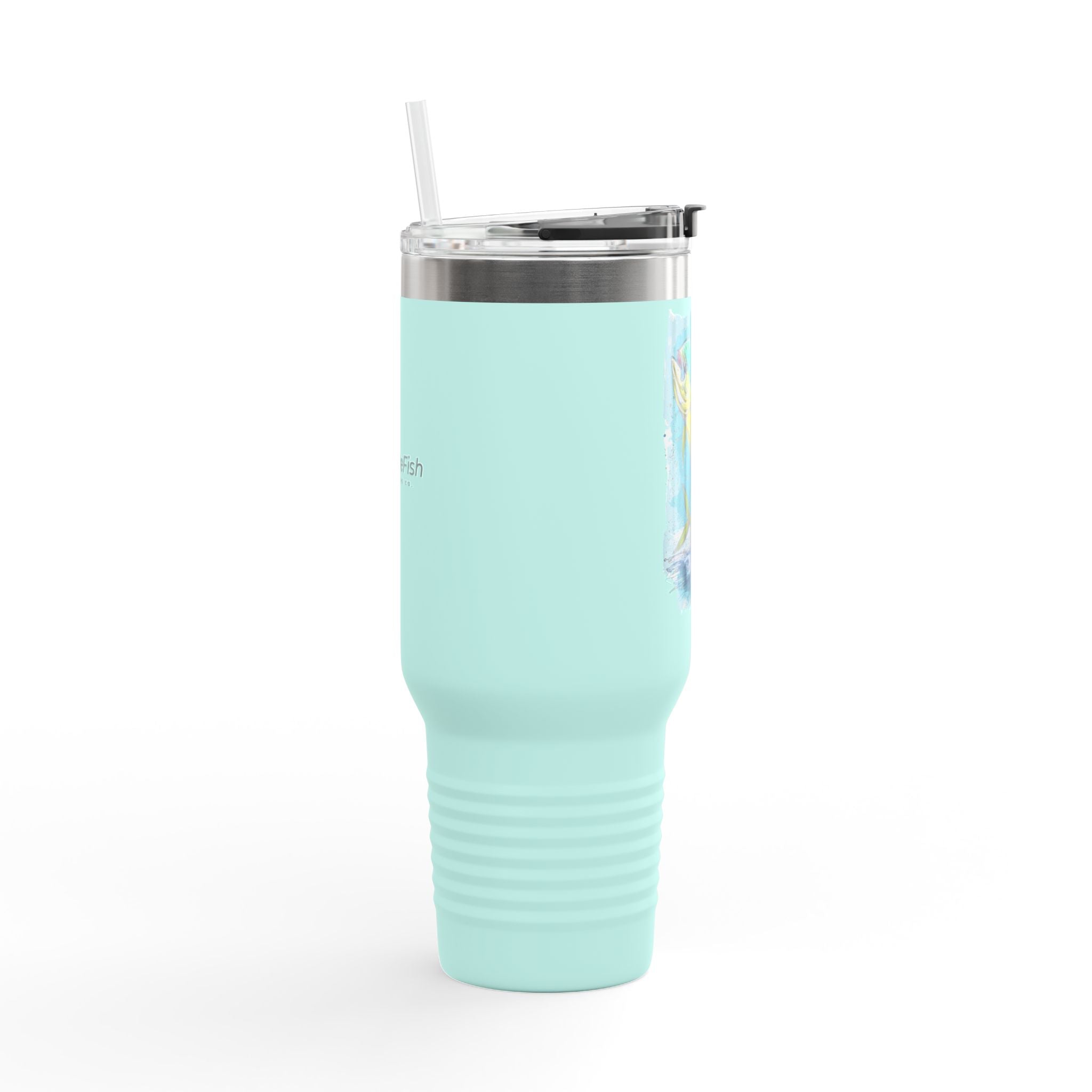 Mahi Mahi Edition Tumbler - IndigeFish Big Fish Signature Series 40oz Insulated Travel Mug – (Navy, Teal, White)