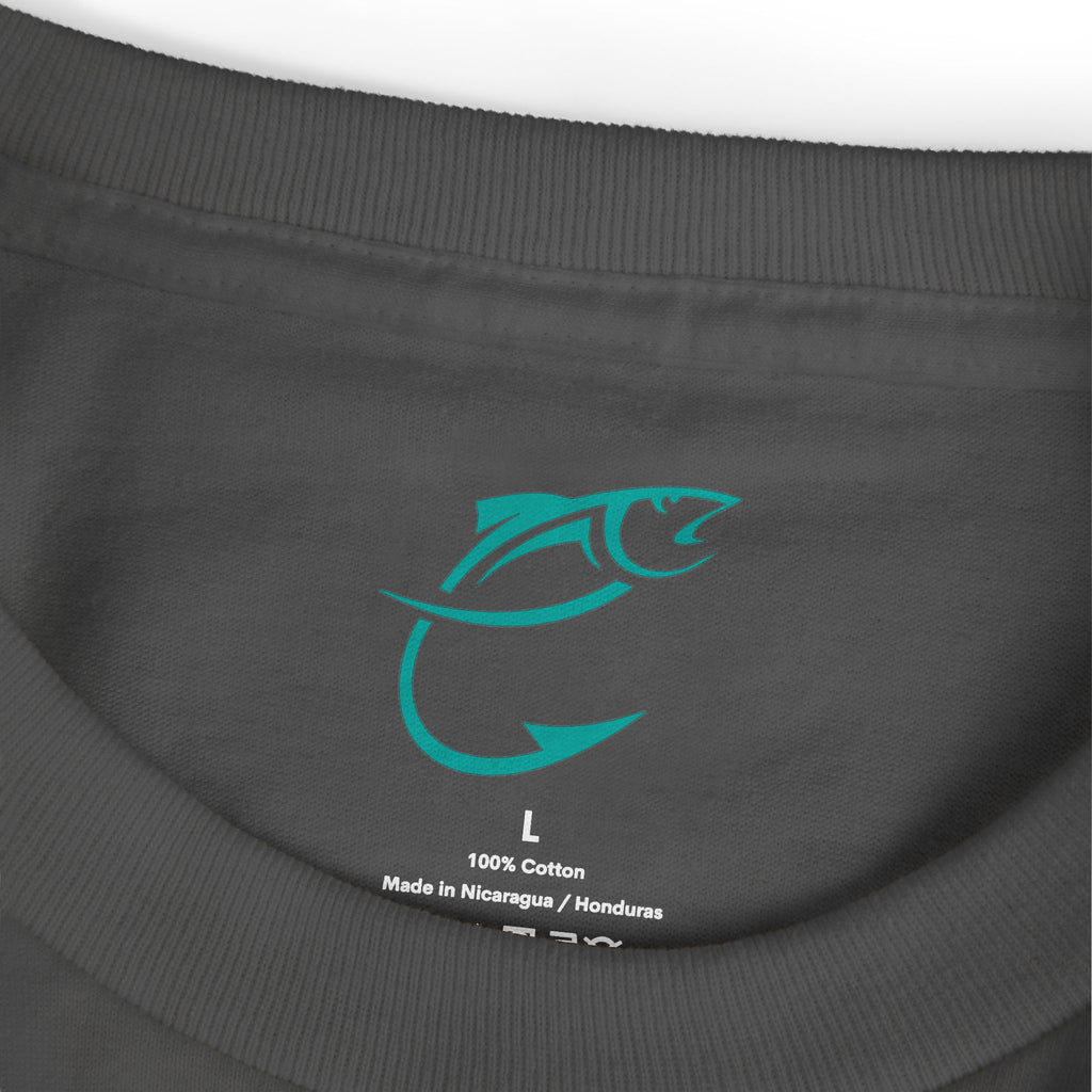 IndigeFish “Eat Fish” Striped Bass Tee – Signature Bass Edition