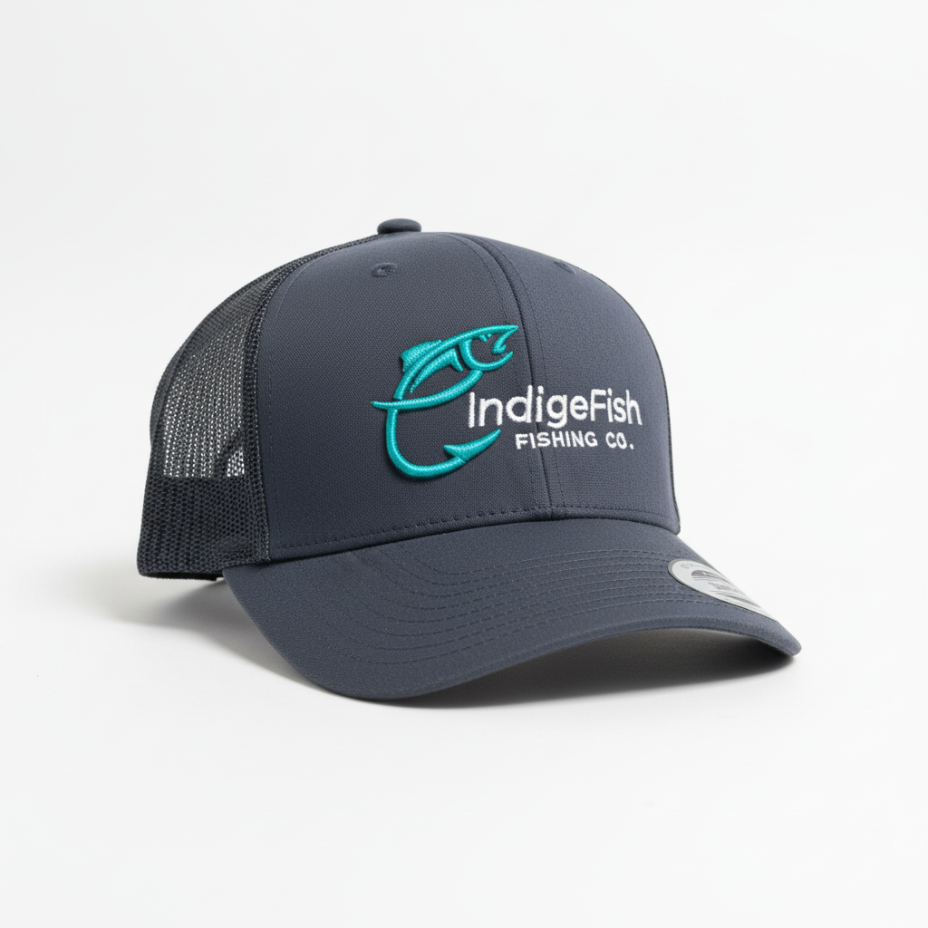 Indigefish Fishing Cap (Navy Blue) Logo & Company Name